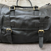 Black Voyager - Leather Duffle Bag